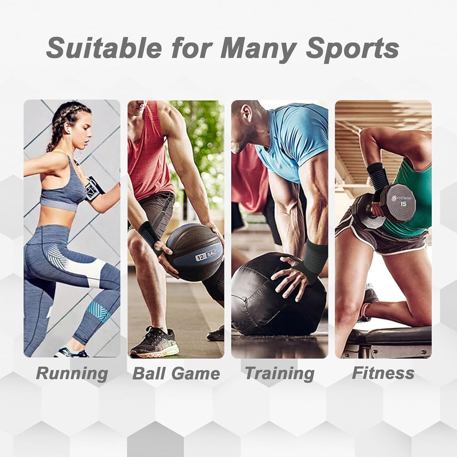 2 Pack Wrist Brace, Compression Wrist Support Splint for Women Men, Adjustable W