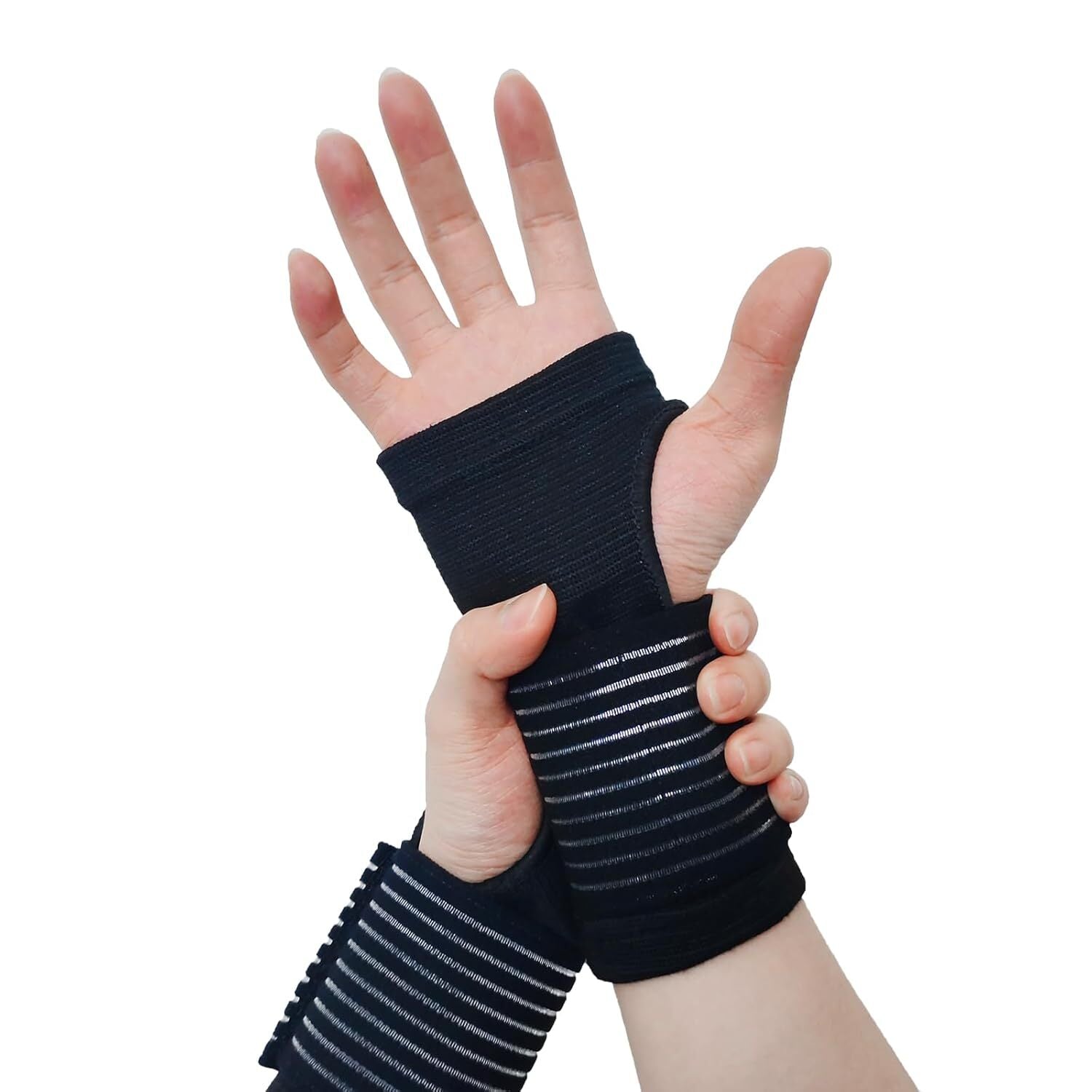 2 Pack Wrist Brace, Compression Wrist Support Splint for Women Men, Adjustable W
