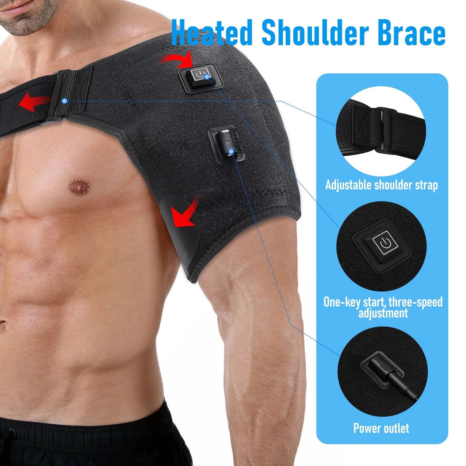 Heating Pad for Shoulder Heating Shoulder Pads Warm Electric Heating Shoulder Pads Hot Compress Shoulder Heating Shoulder Neck Joints Warm Shoulder Pads